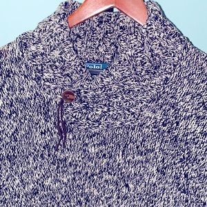 Polo by Ralph Lauren Shawl Sweater, Black/White, Medium